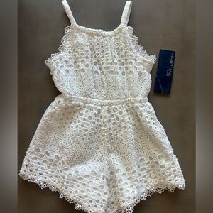 Habitual Kid White Romper NWT